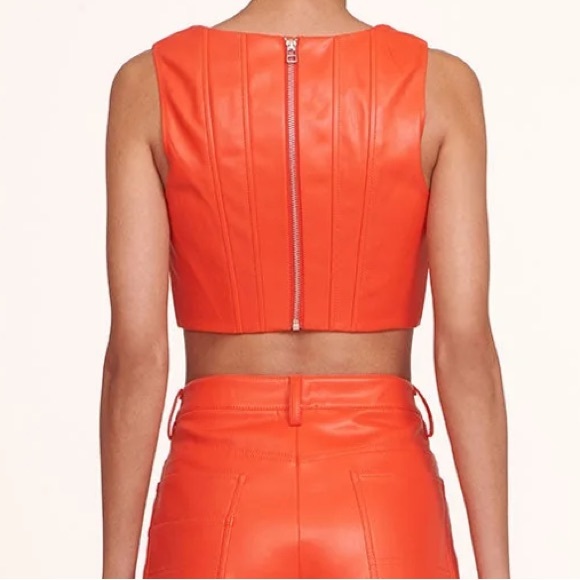 NWT STAUD ALICE CROPPED CORSET STYLE TOP. Size 6 - Picture 5 of 10